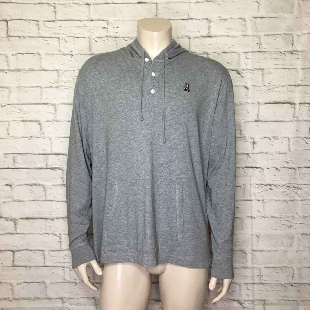 Psycho Bunny By Robert Godley Gray Pullover Hoodie